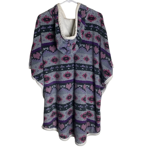 Woman's Pajama Hooded Poncho Simply Vera Wang Soft Fleece Size XL Lounge - Picture 3 of 12